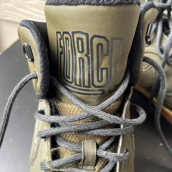 Nike Men's Son of Force Mid Loden Green Leather Shoes Sneakers Size 12 - Picture 9 of 11